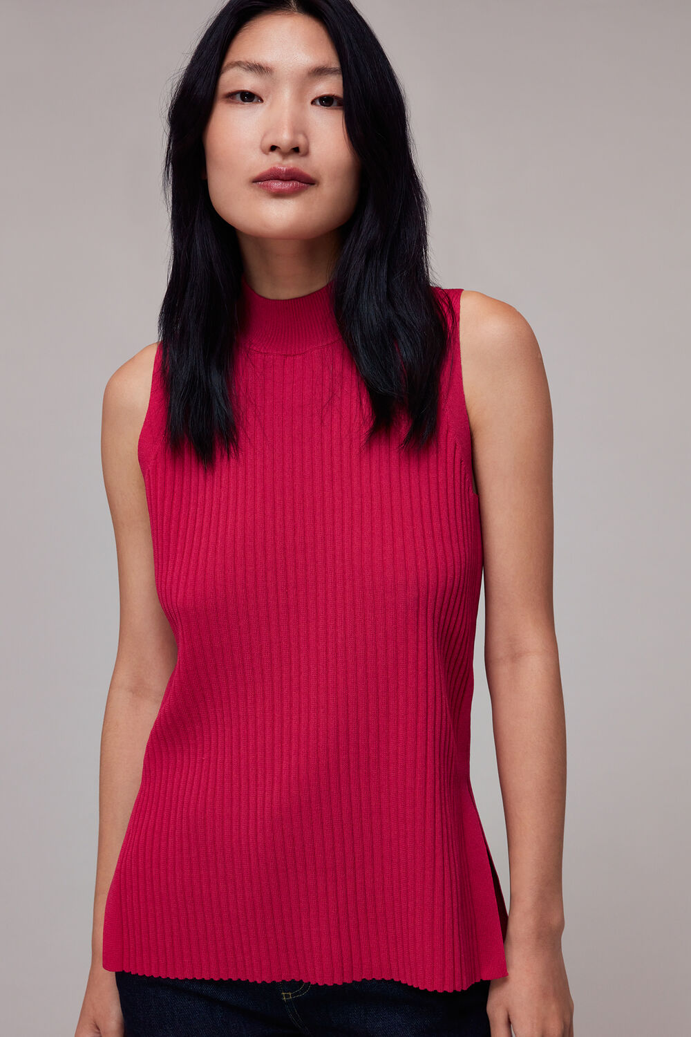 High Neck Rib Tunic