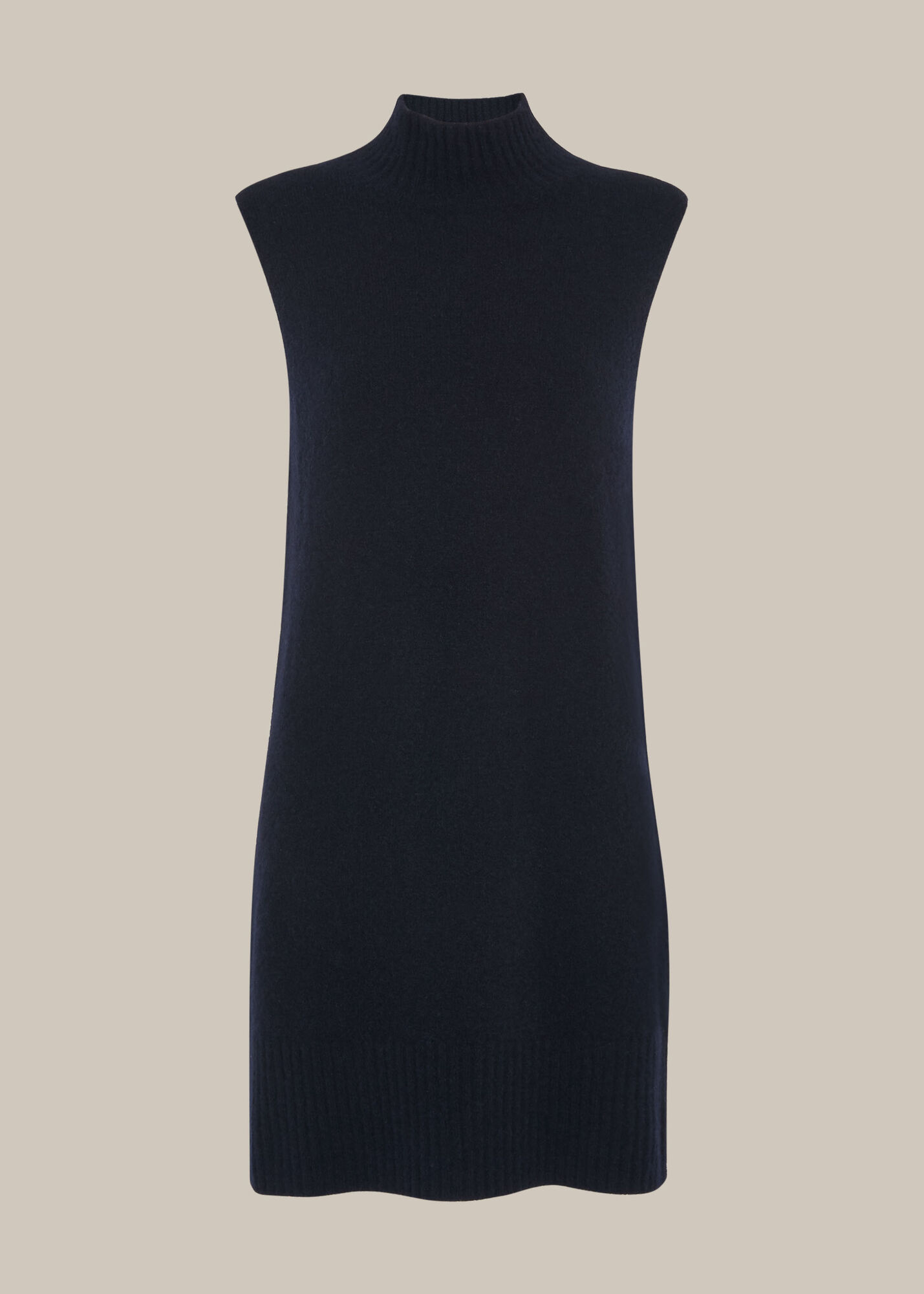 Navy Sleeveless Tunic Knit Dress | WHISTLES