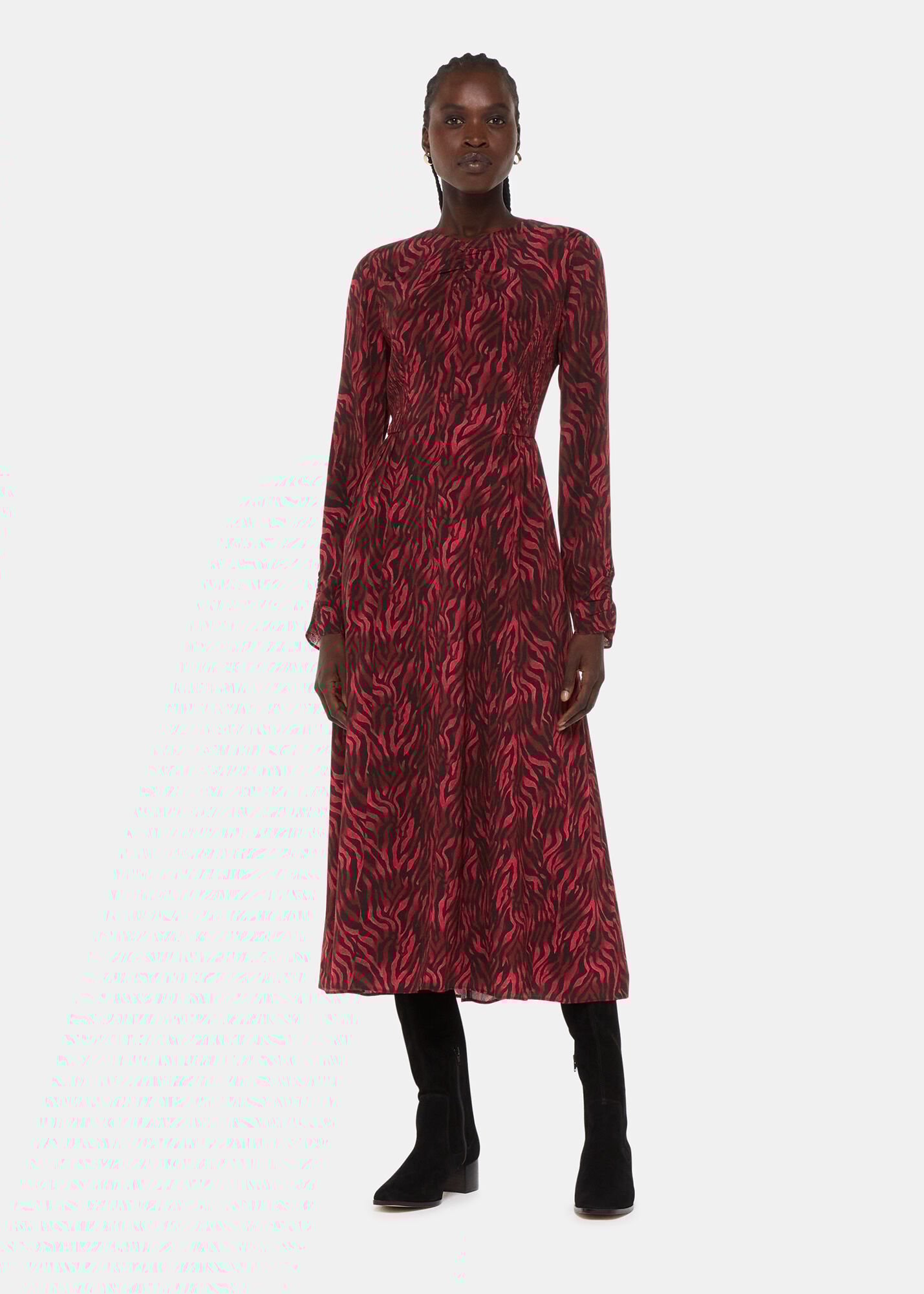 Whistles python print midi dress shop