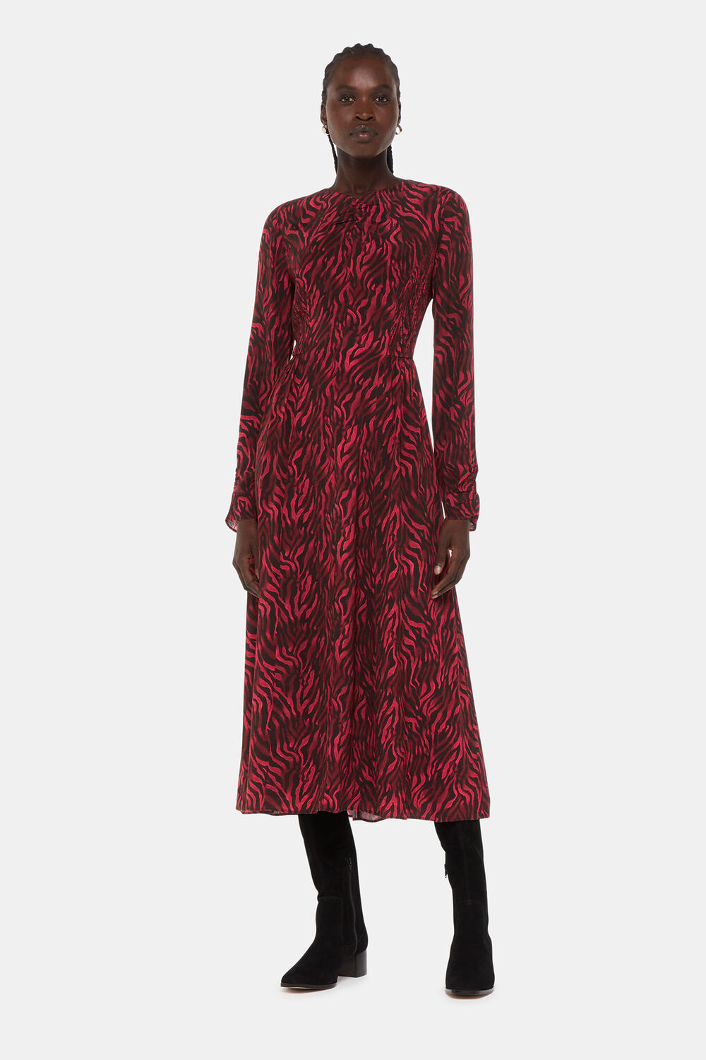 Red Shadow Tiger Heather Dress