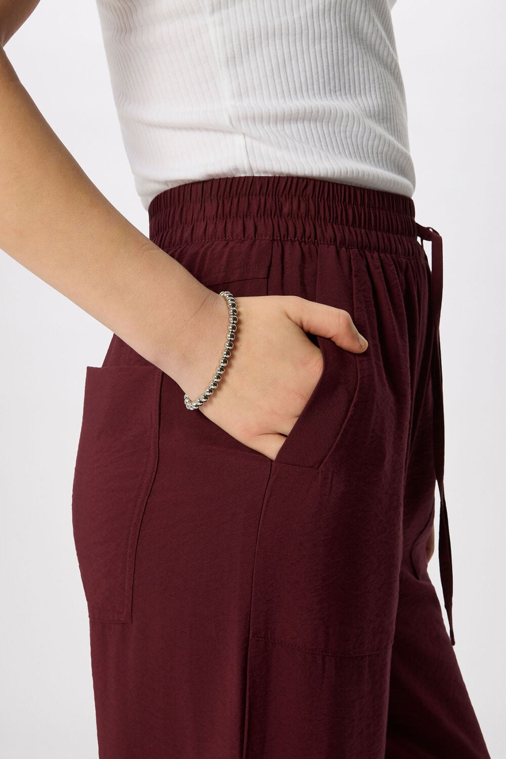 Fig Petite Tie Waist Trouser