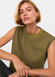 Edie Stripe Sleeveless Vest
