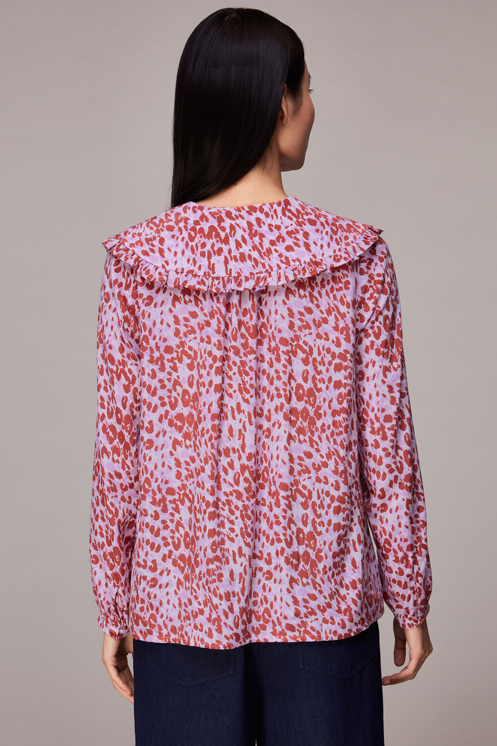 Summer Cheetah Collar Top