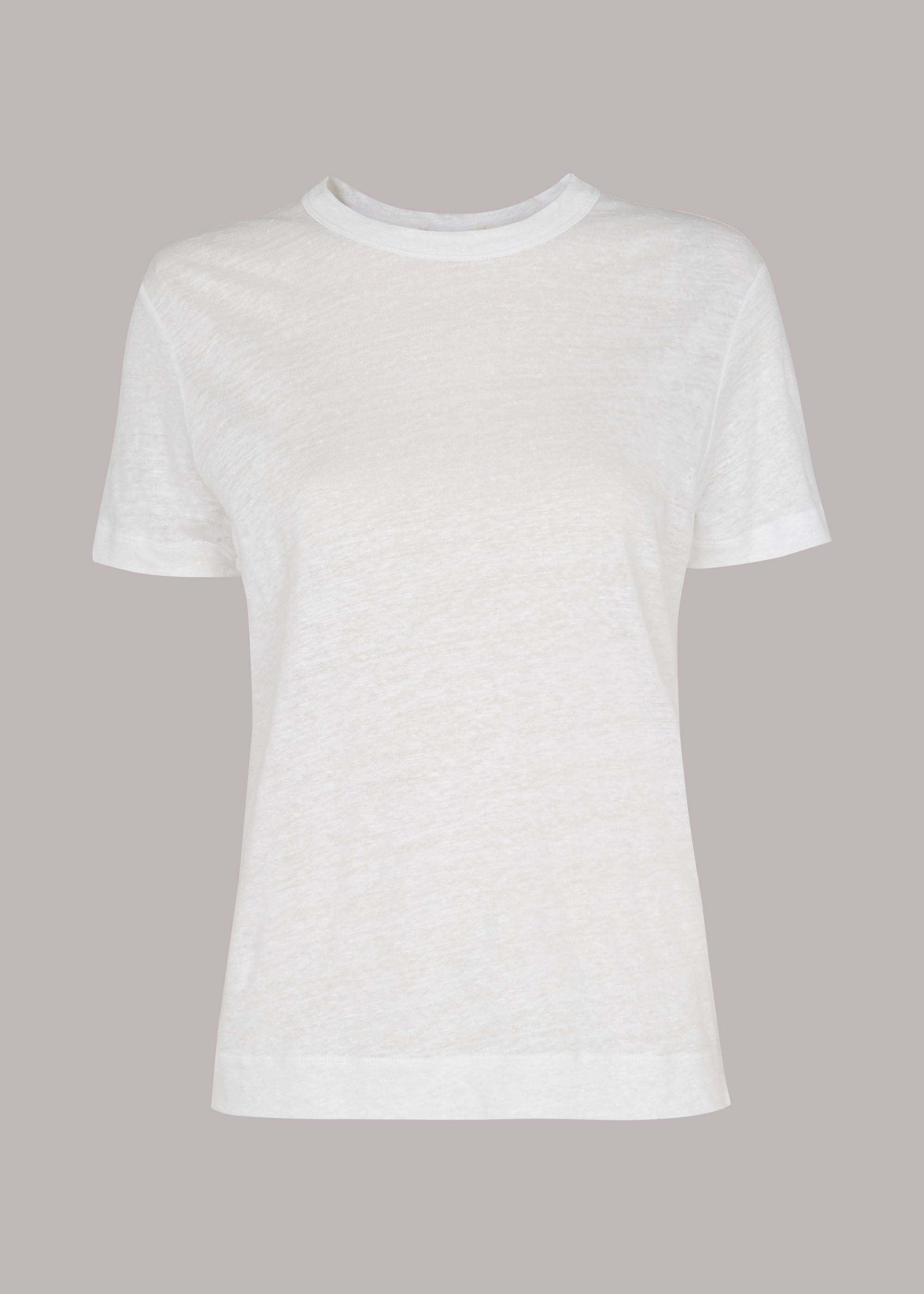 White Ultimate Linen T-Shirt | WHISTLES 