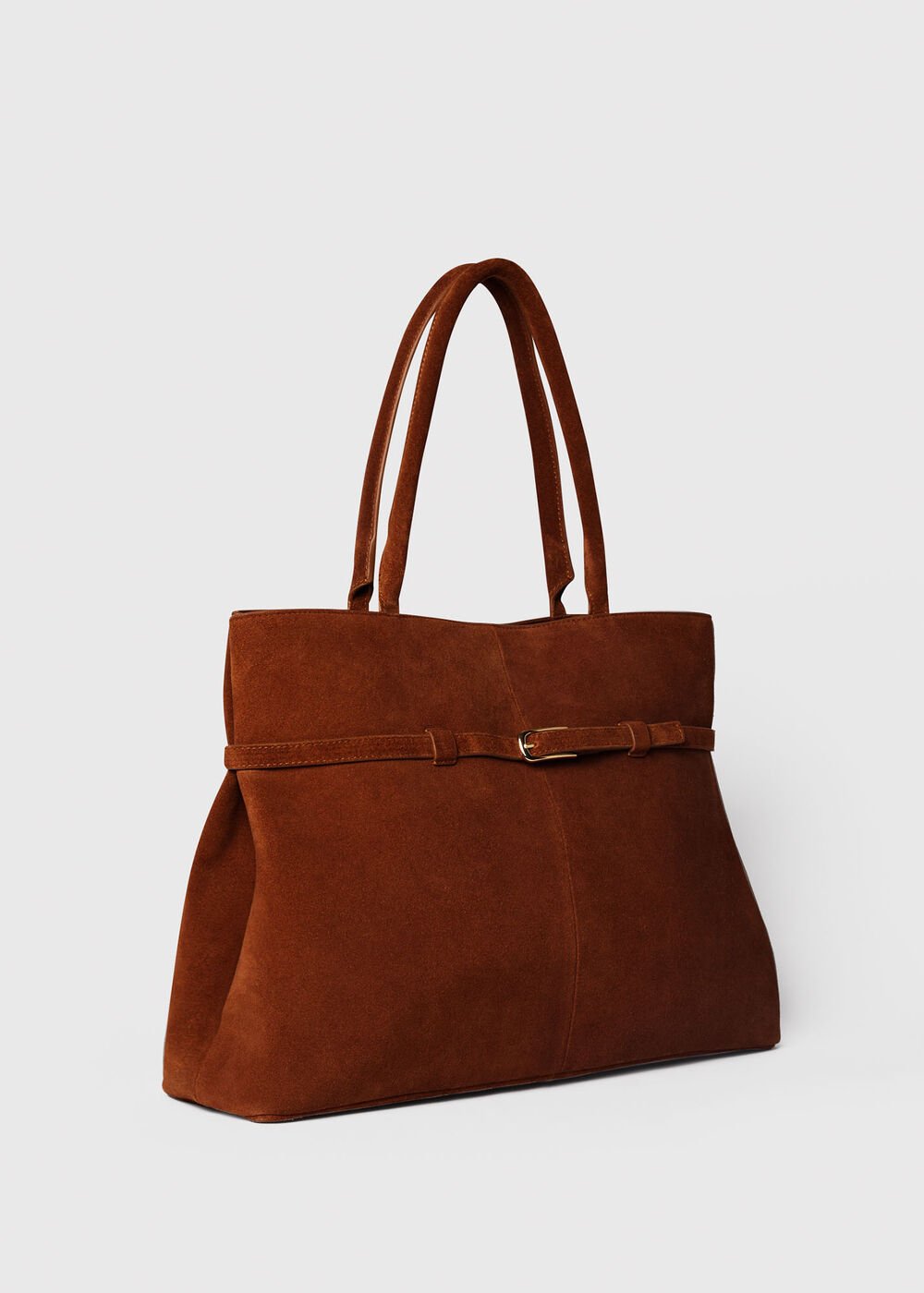 Noelle Suede Buckle Tote Bag