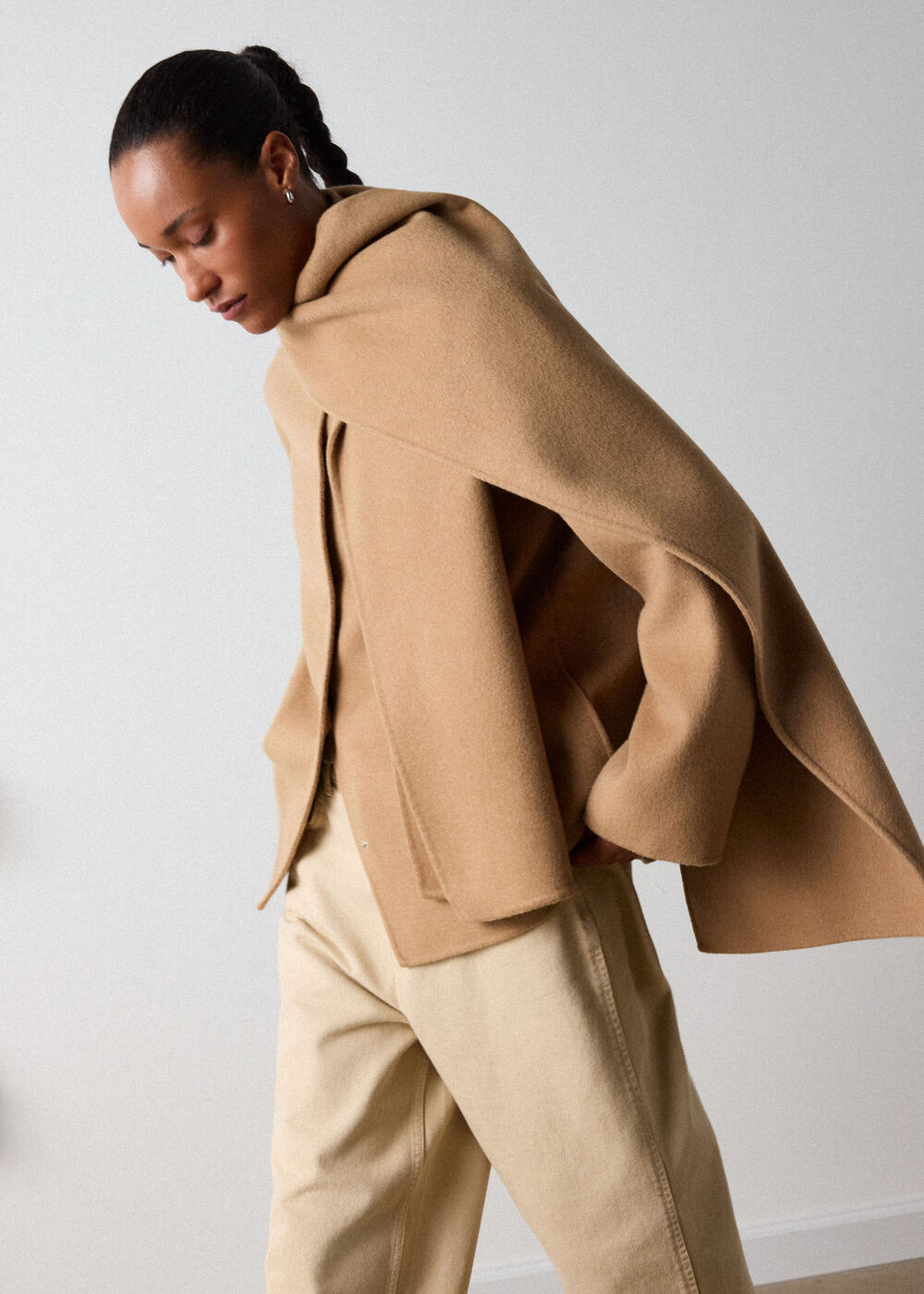 Double Faced Scarf Coat