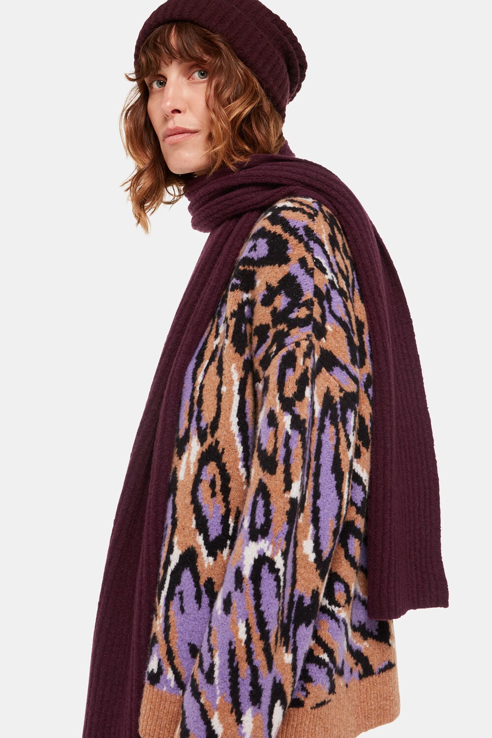 Wool Mix Rib Scarf