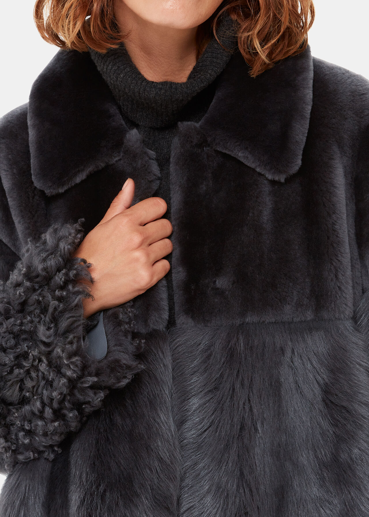 Cossma Shearling Longline Coat