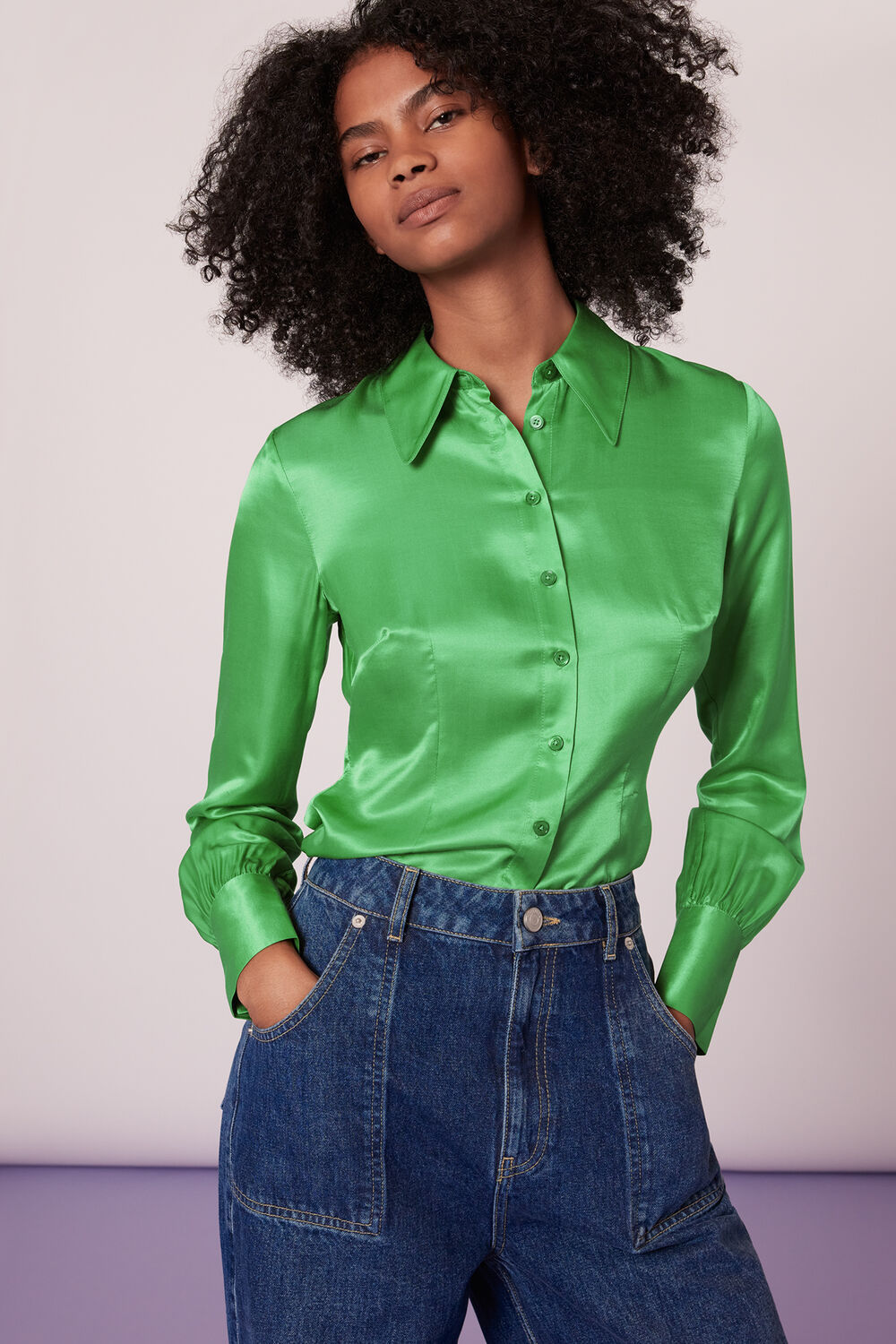 Hallie Silk Mix Shirt