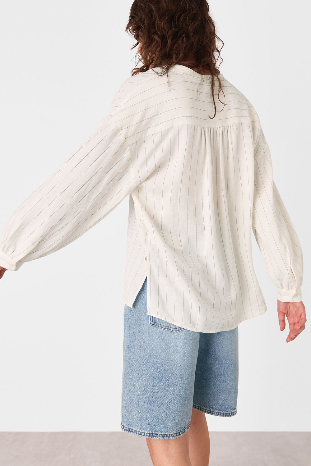 Stripe Long Sleeve Blouse