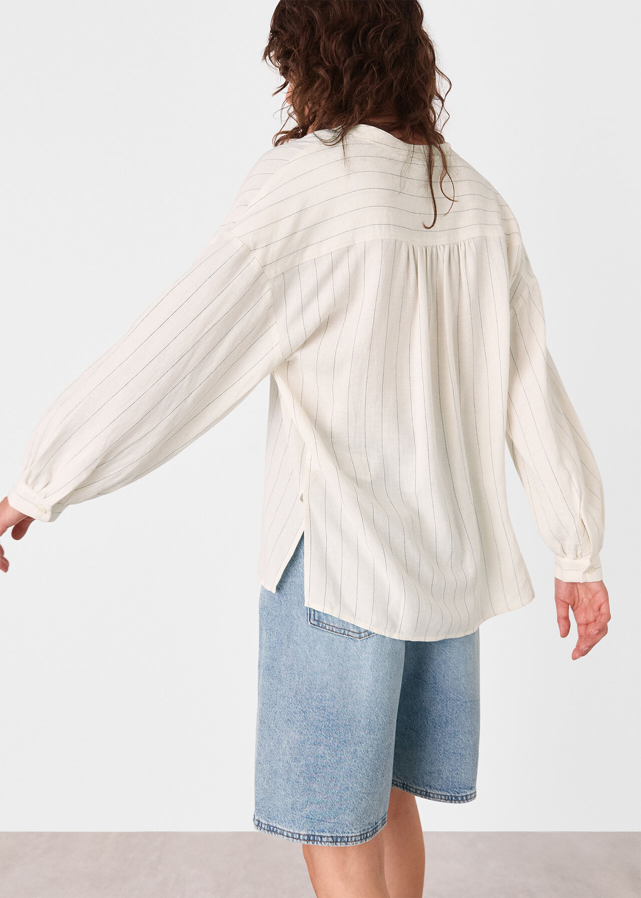 Stripe Long Sleeve Blouse