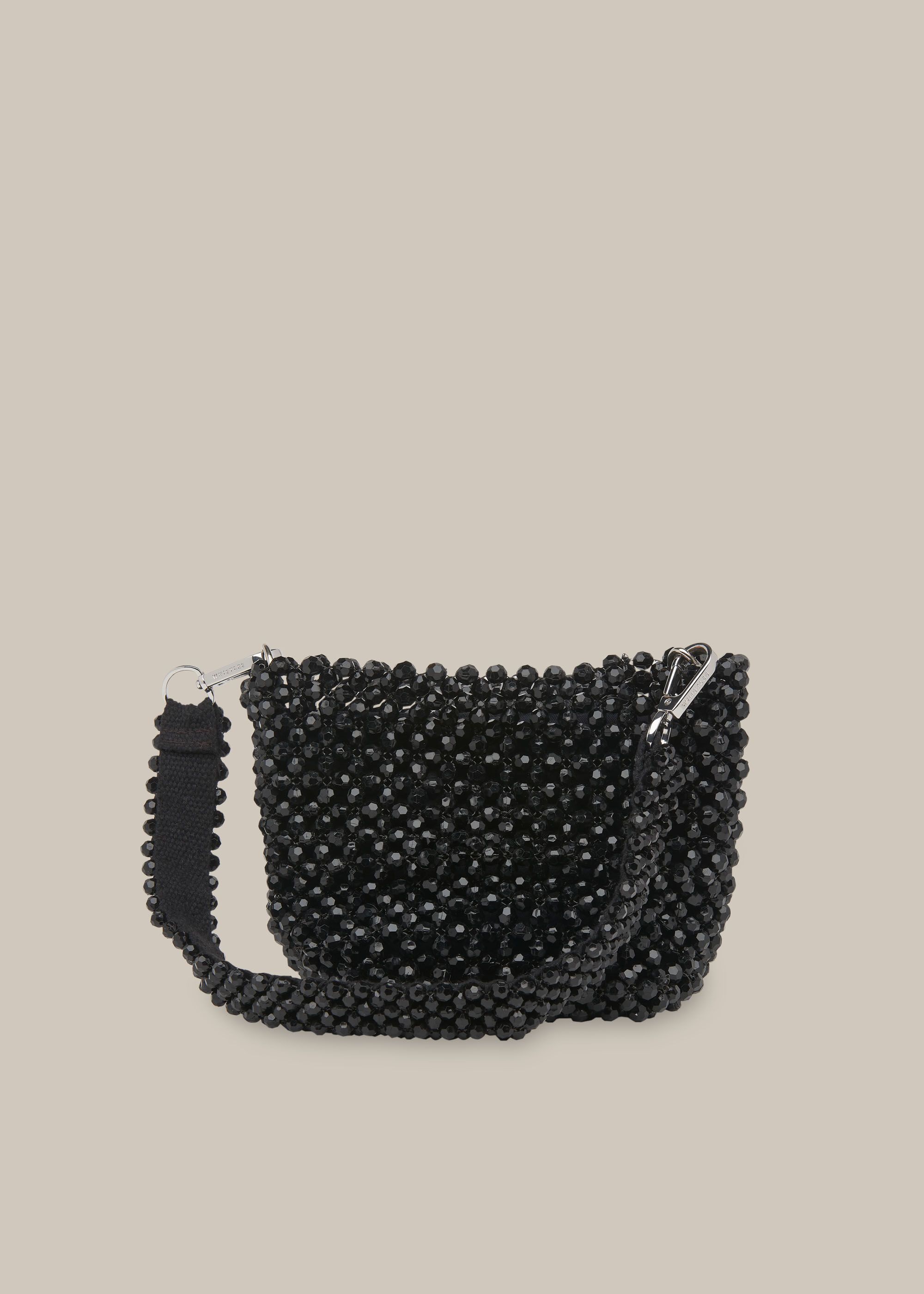 Beaded outlet bag black