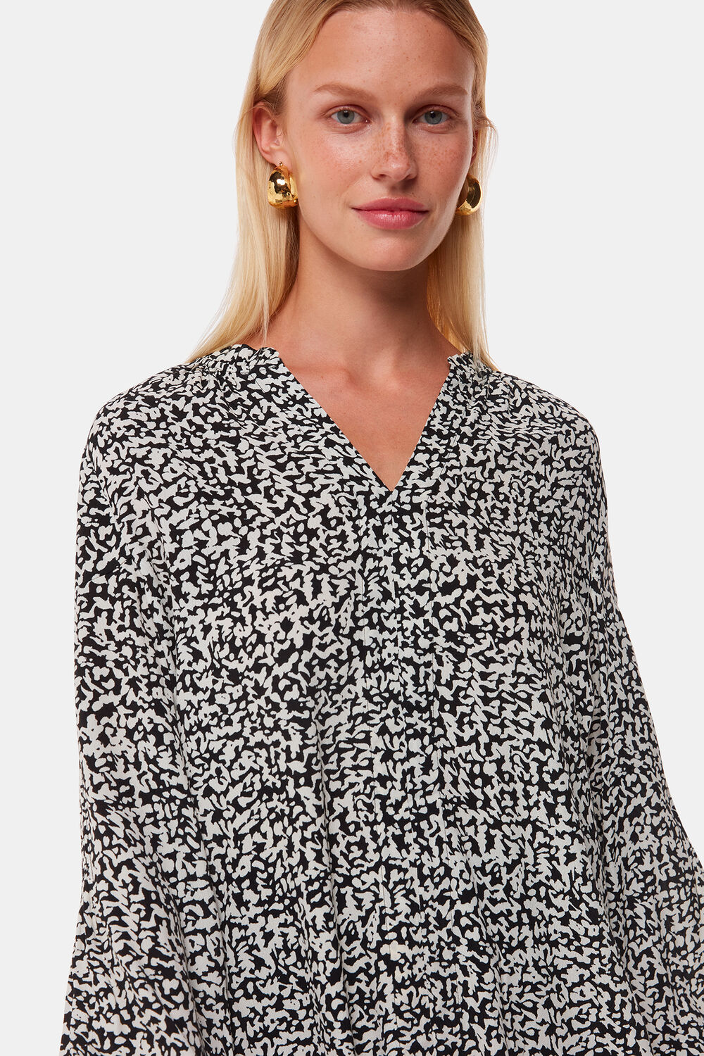 Scribble Print Blouse