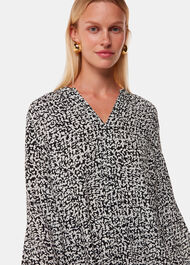 Scribble Print Blouse