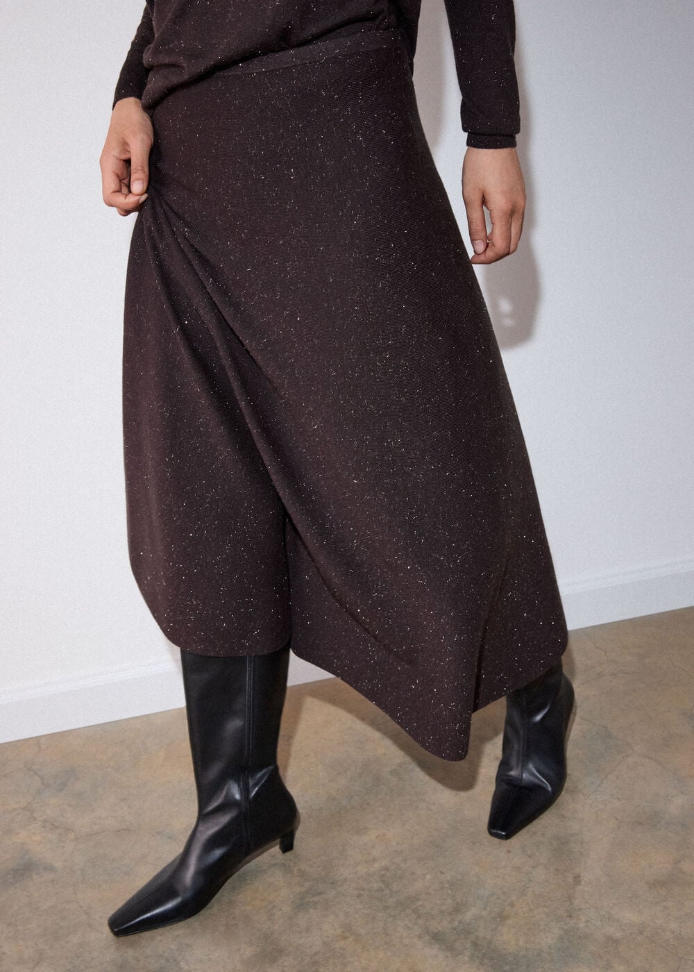 Annie Sparkle Knit Midi Skirt