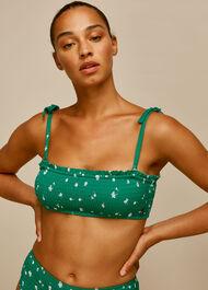 Primula Print Bikini Top Green/Multi