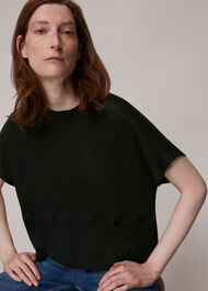 Button Back Linen Tee