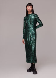 Minimal Sequin Midi Dress