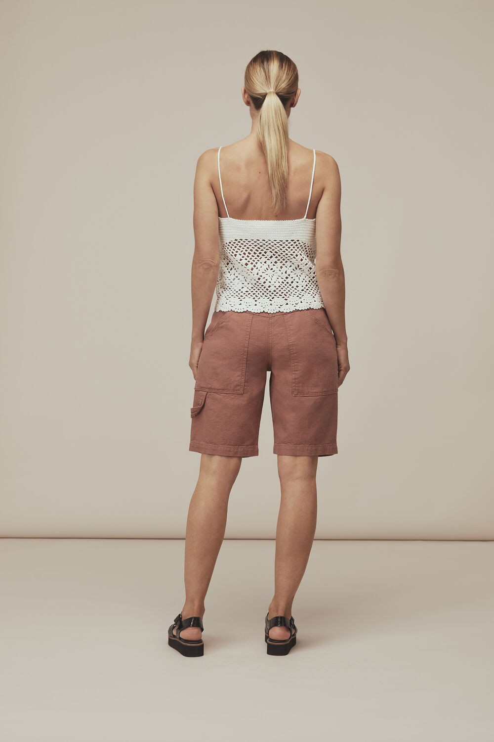 Strappy Crochet Knit Top