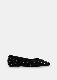 Karina Suede Stud Ballet Pump