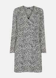 Scribble Print Flippy Dress