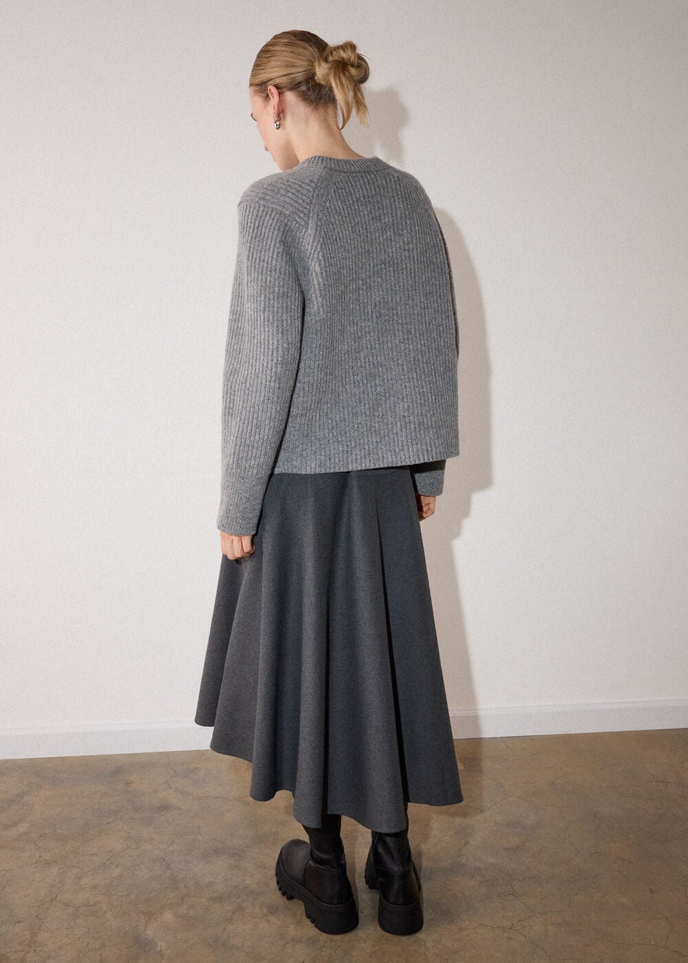 Petite Draped Asymmetric Midi Skirt