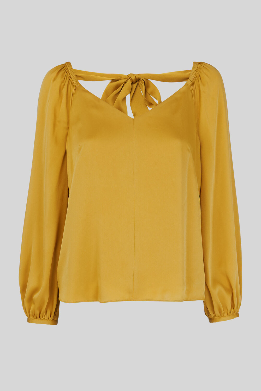 Lila Tie Back Blouse Yellow