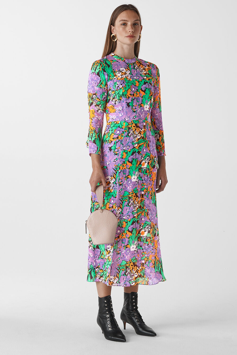 Simone Floral Print Midi Dress