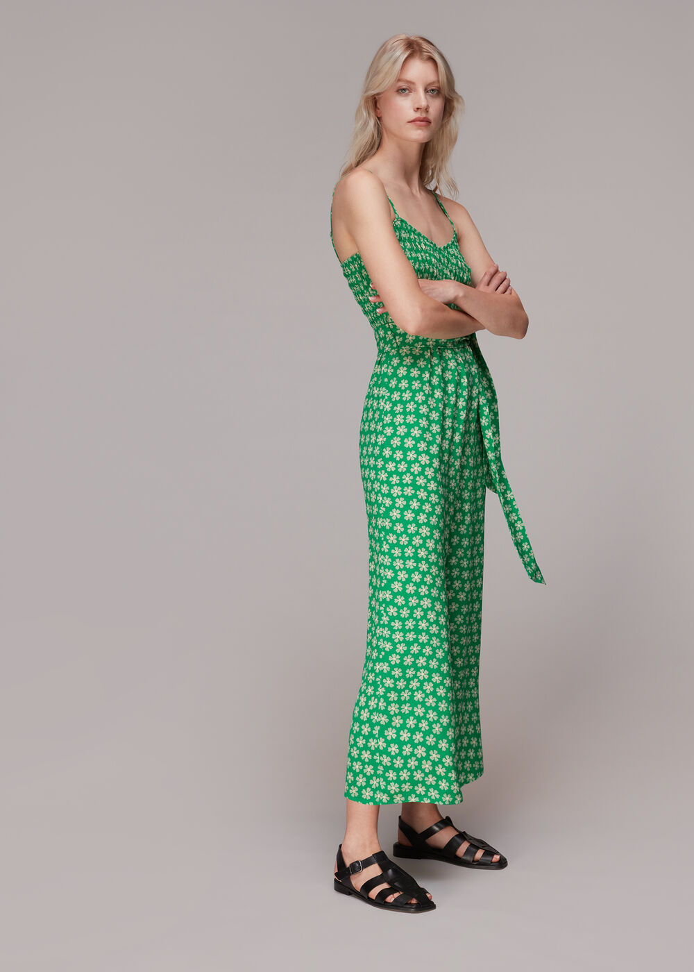Daisy Check Print Jumpsuit