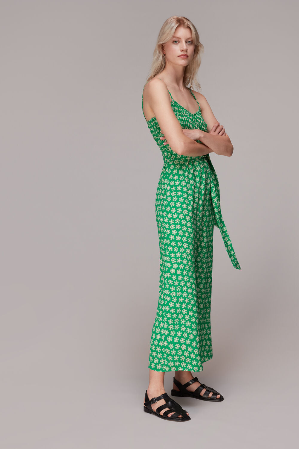 Daisy Check Print Jumpsuit