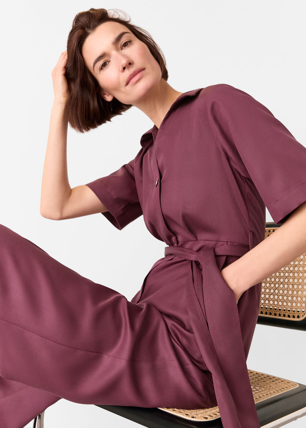 Button Front Jumpsuit
