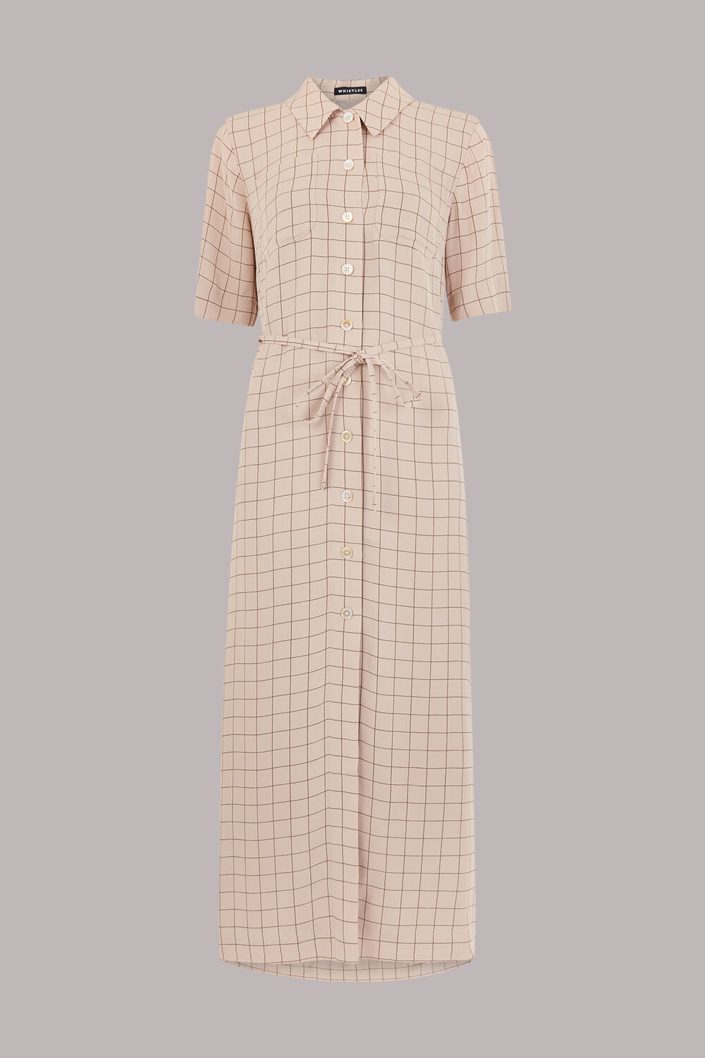 Multicolour Fine Grid Shirt Dress