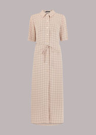 Fine Grid Shirt Dress