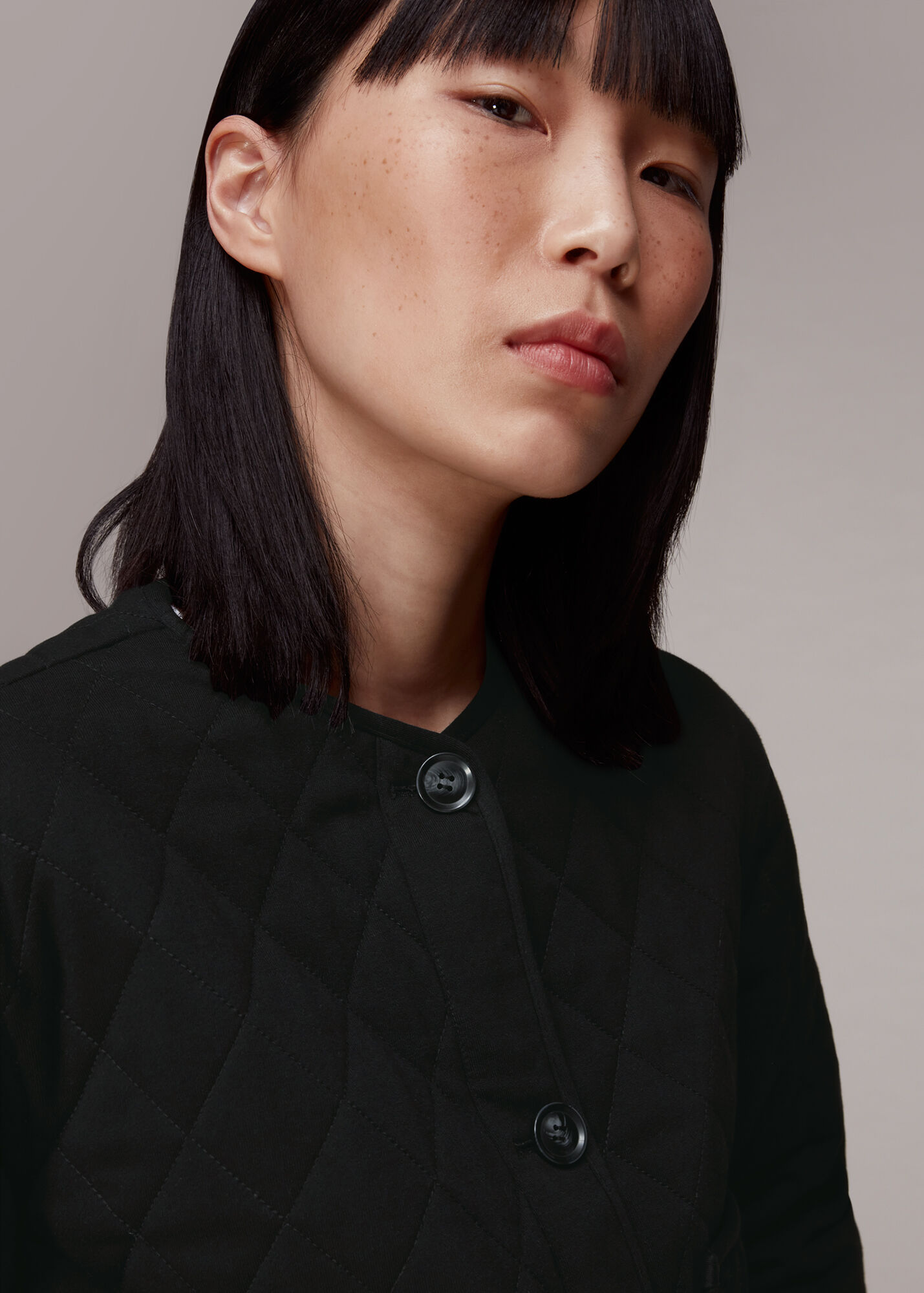 Black Cynthia Quilted Jacket WHISTLES