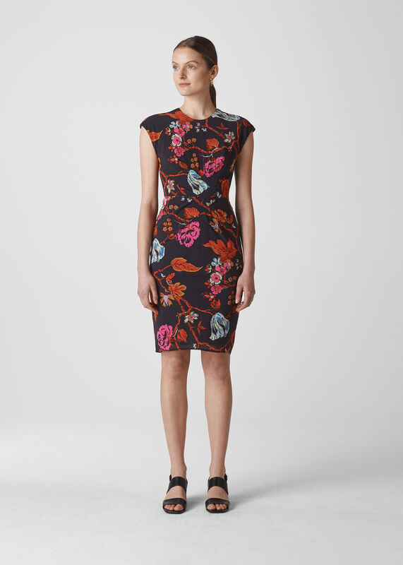 Scarf Print Silk Bodycon