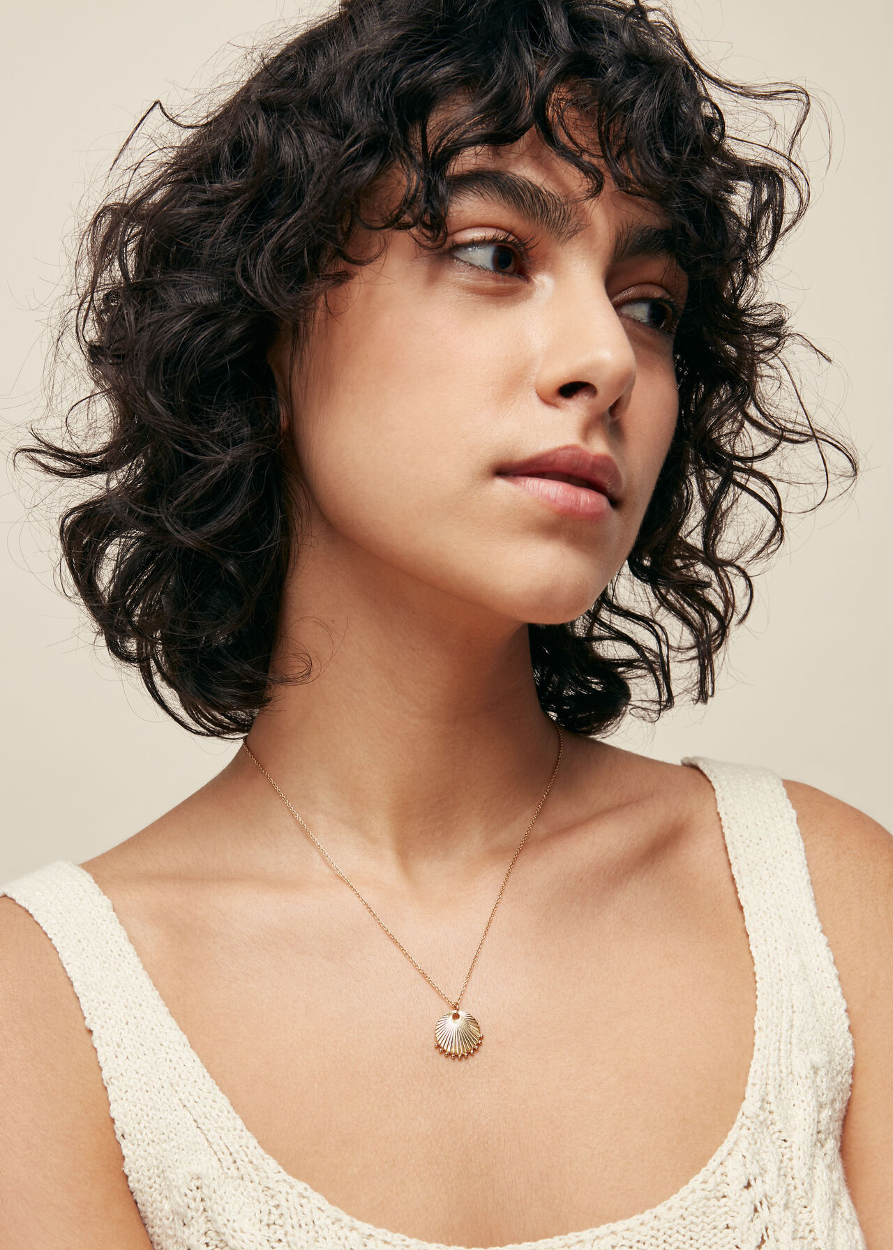 Sunray Pendant Necklace Gold/Multi