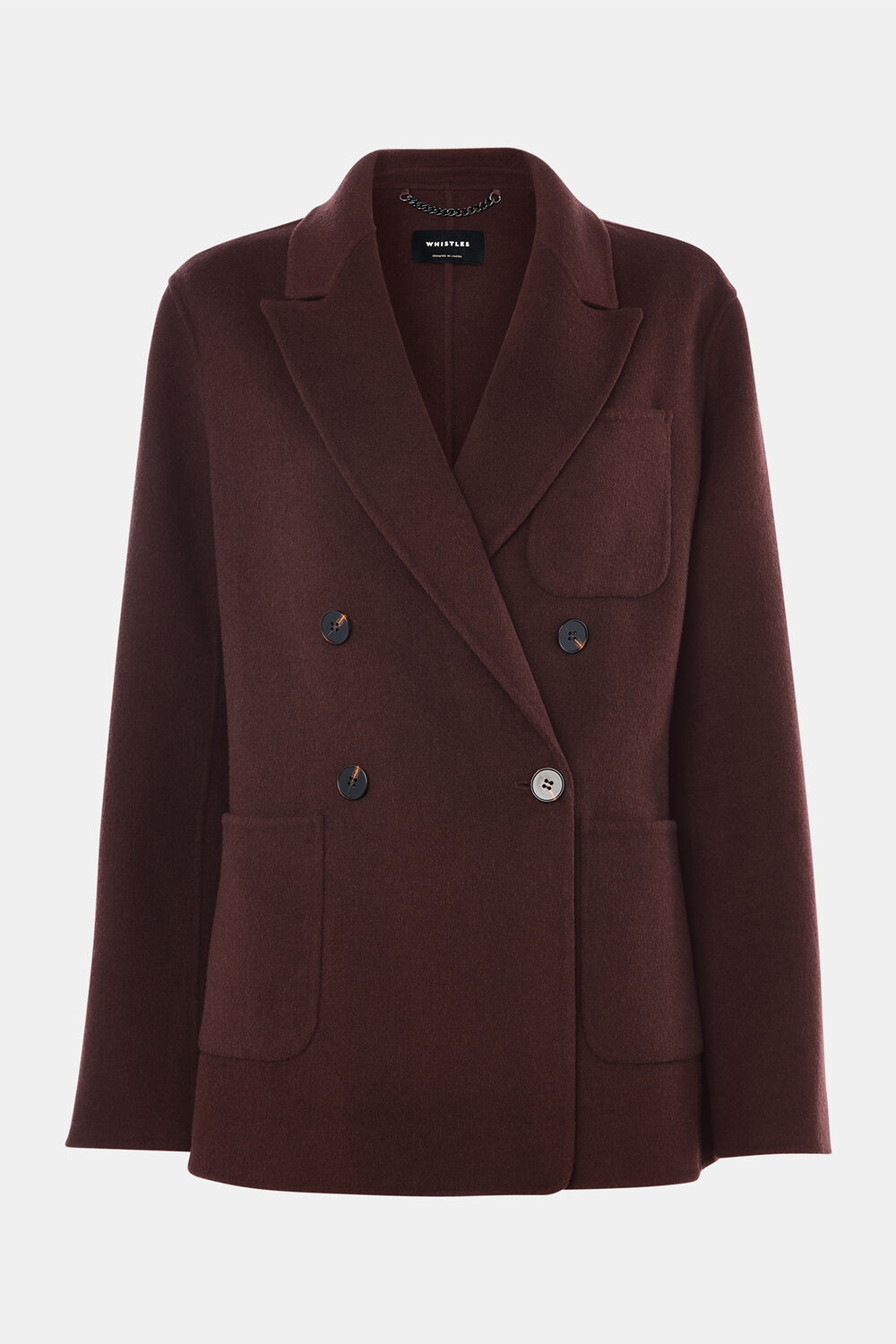 Chocolate Wool Blazer Coat