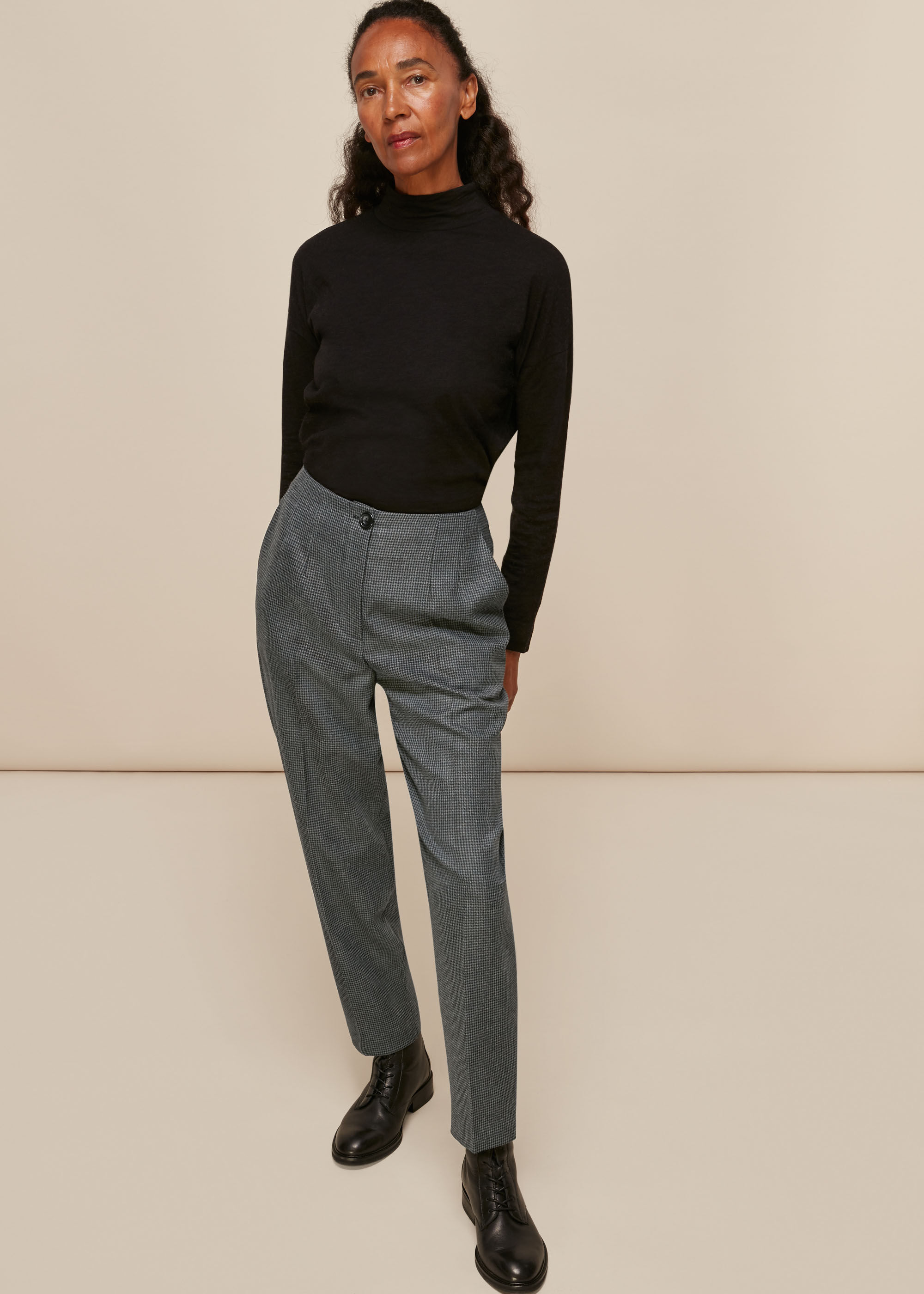 Multicolour Anita Easy Check Trouser 