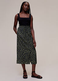 Abstract Gem Print Skirt