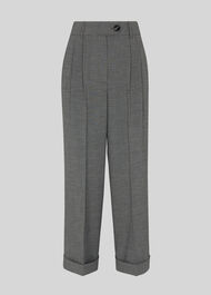 Turn Up Crop Trouser Grey
