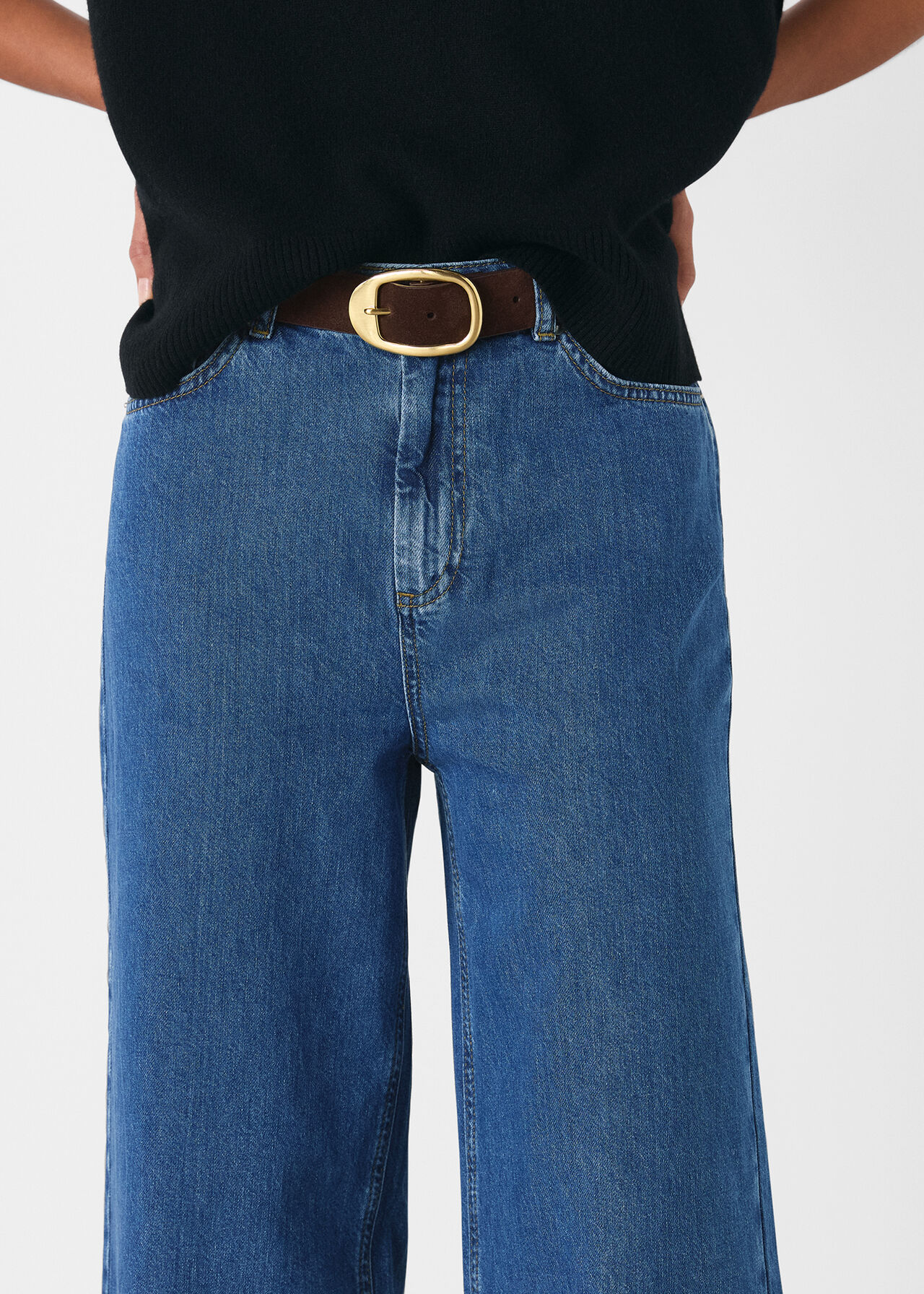 Wide Leg Cropped Jean