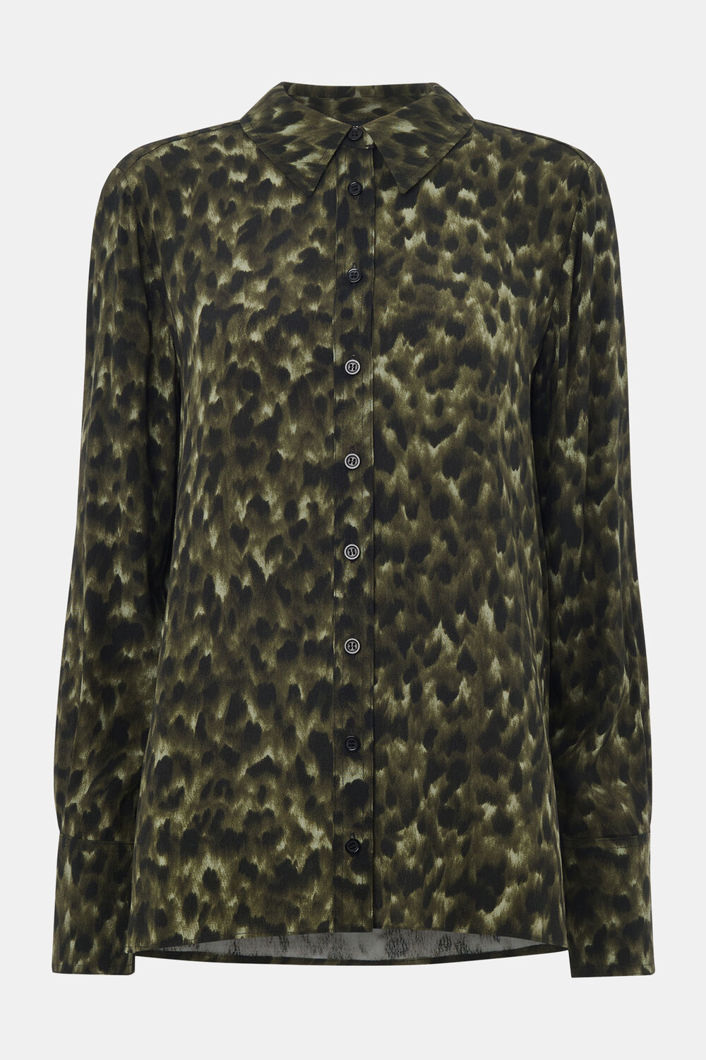 Animal Print Collared Shirt