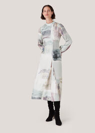 Wild Horse Print Silk Dress