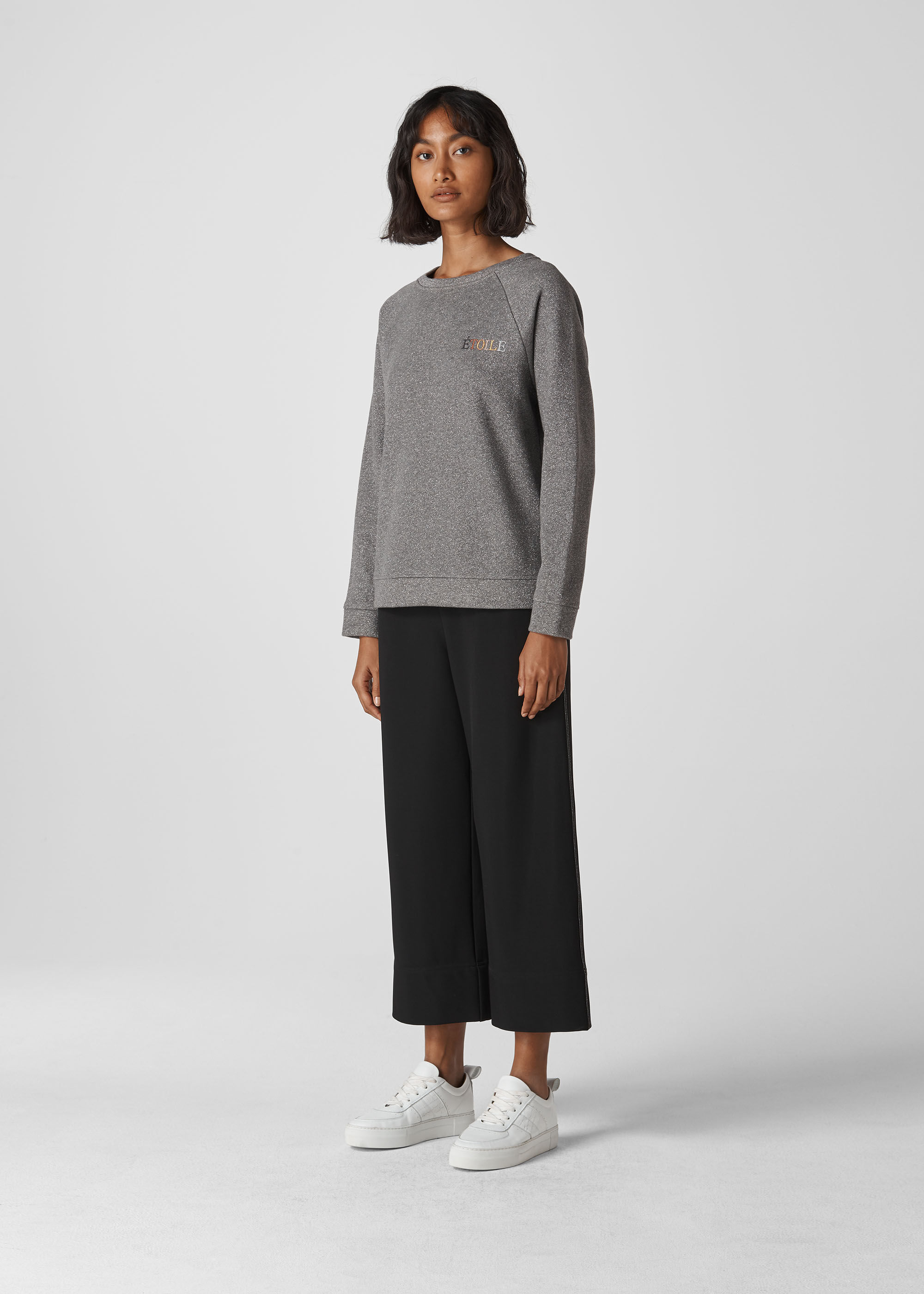 Grey Marl Sparkle Etoile Sweatshirt WHISTLES