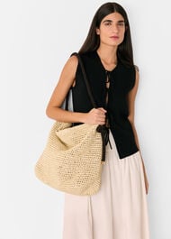 Attie Rope Handle Straw Tote