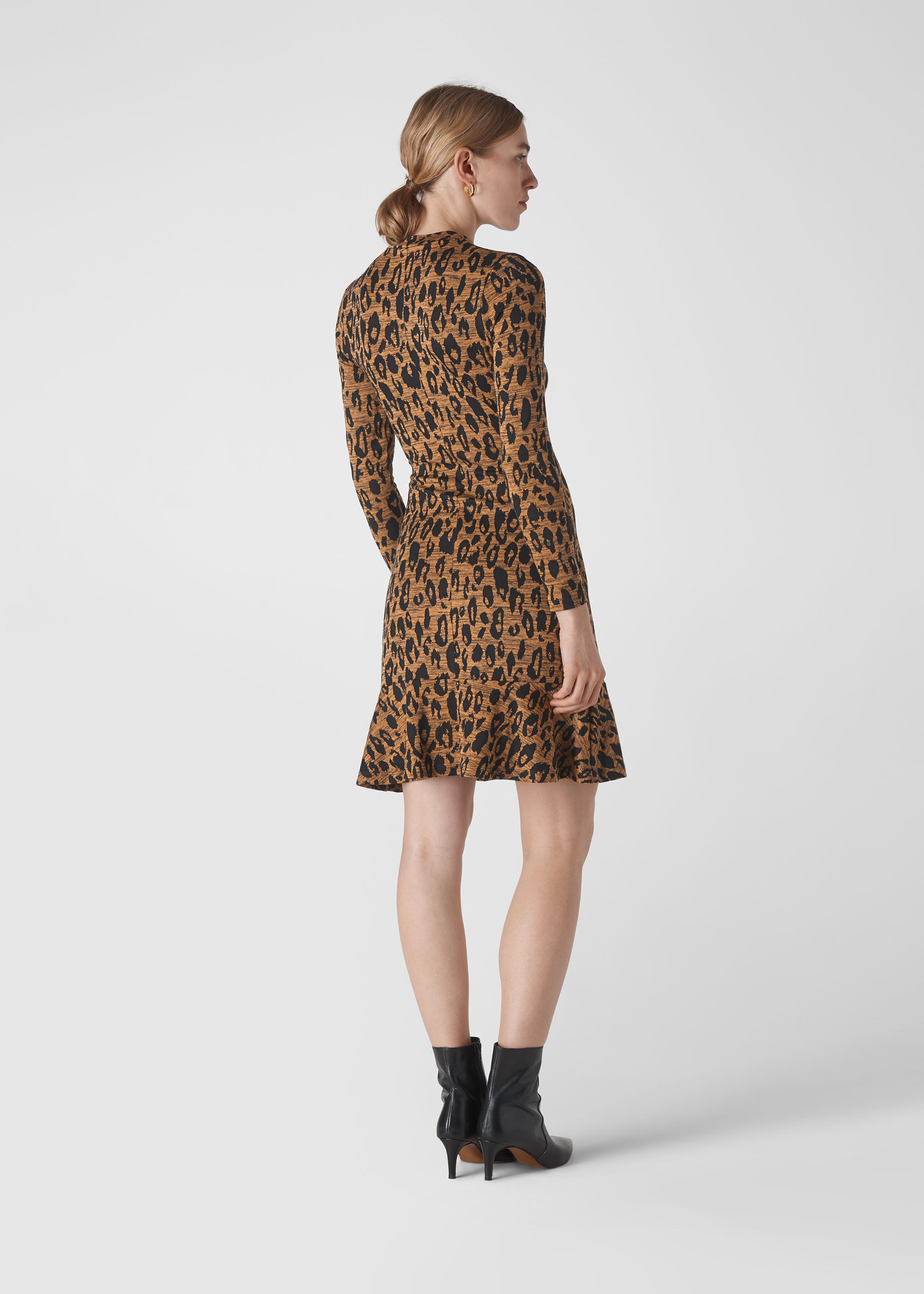 Whistles animal 2025 jersey dress