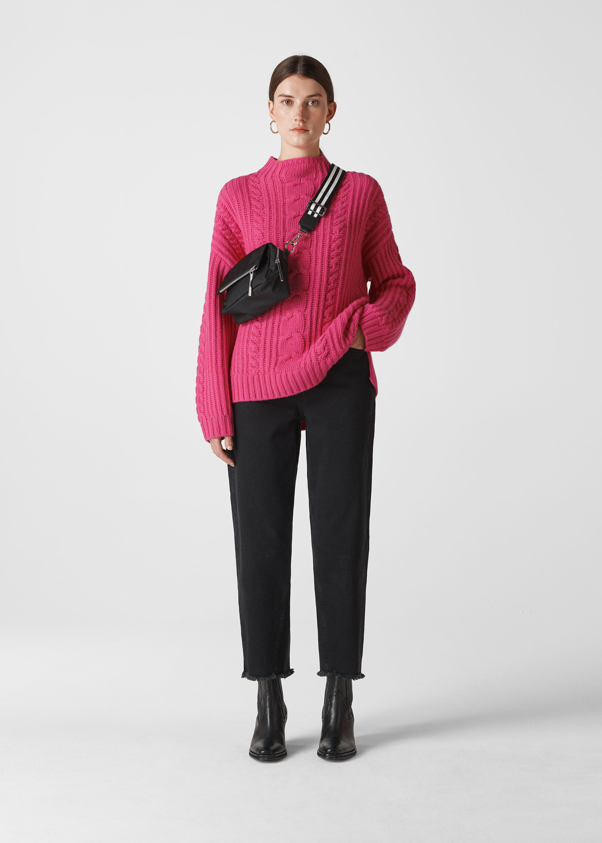 Whistles pink on sale jumper