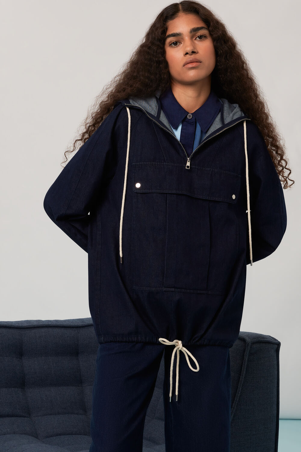 Annie Patchwork Cord Top
