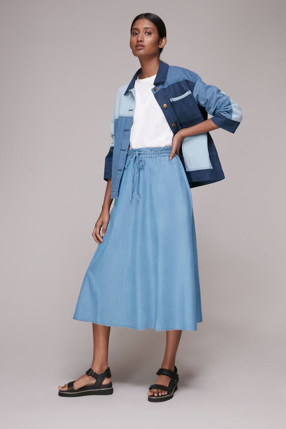 Denim Chambray Skirt