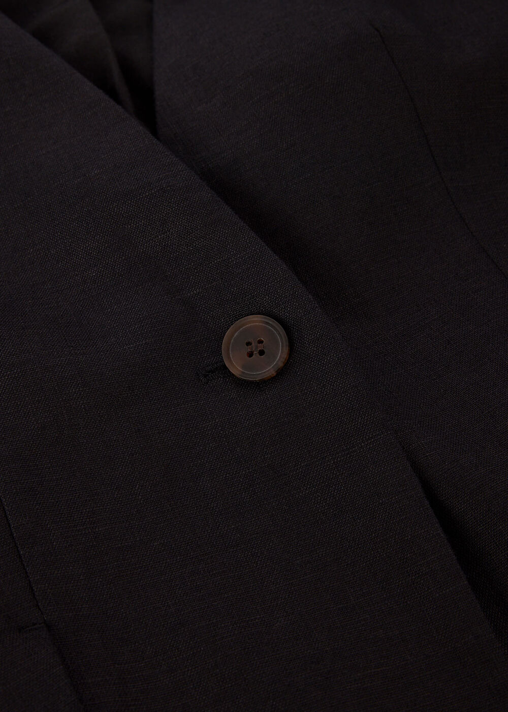 Petite Collarless Linen Blazer